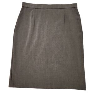 Briggs Gray Pencil/Dress Skirt with Side Zipper and Back Slit Size 12